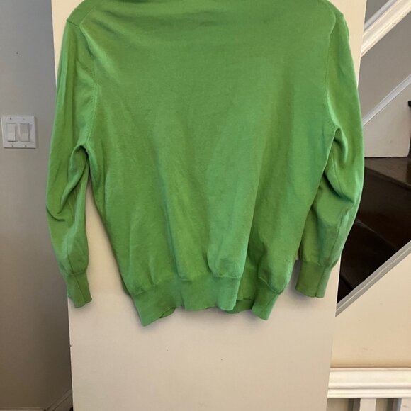 Lime Green Cardigan Sweater - Picture 4 of 5